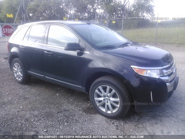 2FMDK4KC8DBA52566 - 2013 FORD EDGE LIMITED BLACK photo 1