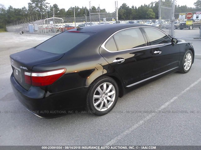 JTHGL46F075014002 - 2007 LEXUS LS BLACK photo 4