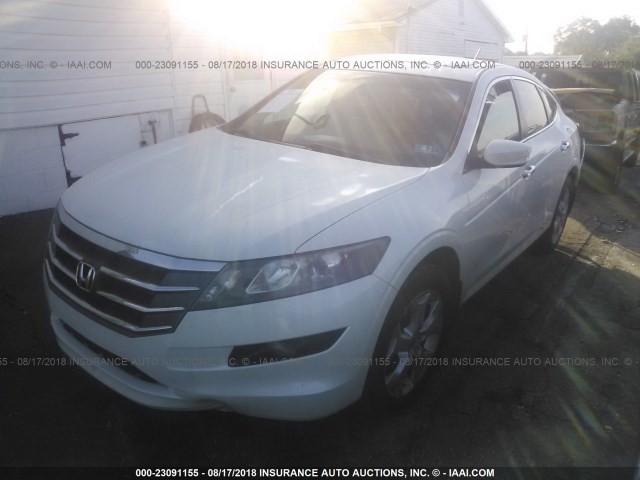 5J6TF2H56AL009805 - 2010 HONDA ACCORD CROSSTOUR EXL WHITE photo 2