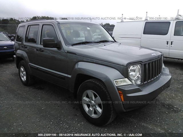 1C4PJLAK4CW188343 - 2012 JEEP LIBERTY SPORT GRAY photo 1