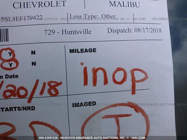 1G11B5SL8EF179422 - 2014 CHEVROLET MALIBU LS ვერცხლისფერი ფოტო 7