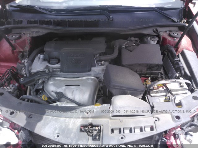 4T1BF1FKXCU526599 - 2012 TOYOTA CAMRY SE/LE/XLE 红色 照片 10
