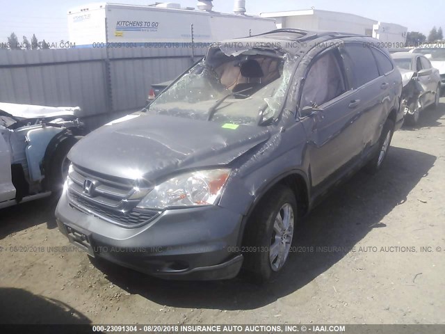 5J6RE3H71BL039252 - 2011 HONDA CR-V EXL GRAY photo 2