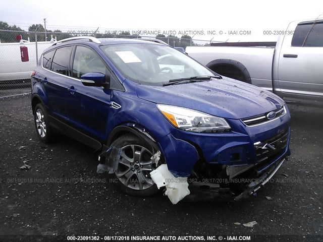 1FMCU9J95FUB77367 - 2015 FORD ESCAPE TITANIUM BLUE photo 1