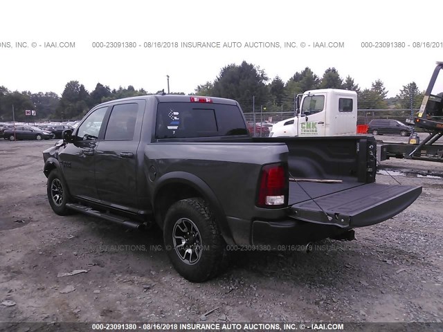 1C6RR7YT0HS691171 - 2017 RAM 1500 REBEL GRAY photo 3