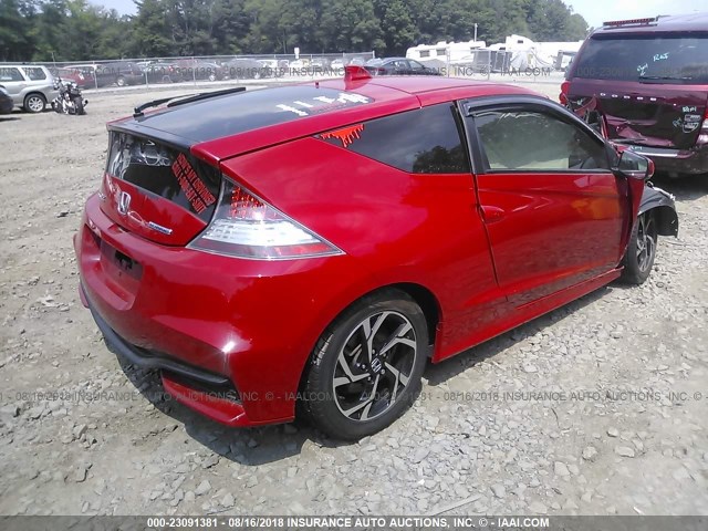 JHMZF1D44GS001299 - 2016 HONDA CR-Z RED photo 4