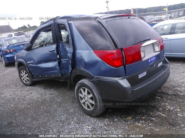 3G5DA03EX2S601604 - 2002 BUICK RENDEZVOUS CX BLUE photo 3