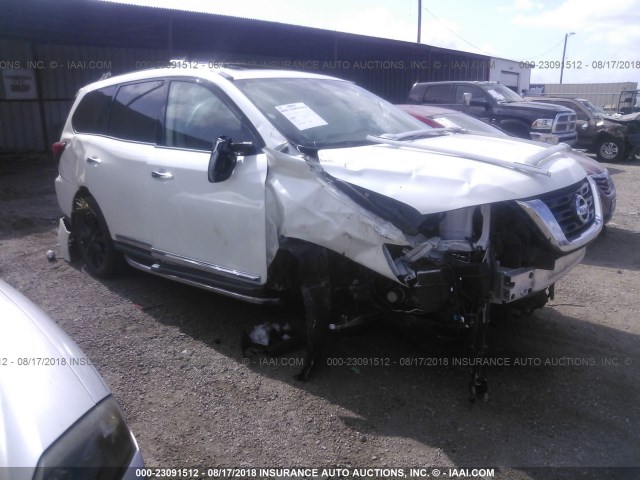 5N1DR2MN0HC675149 - 2017 NISSAN PATHFINDER S/SV/SL/PLATINUM WHITE photo 1