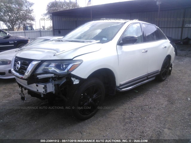 5N1DR2MN0HC675149 - 2017 NISSAN PATHFINDER S/SV/SL/PLATINUM WHITE photo 2