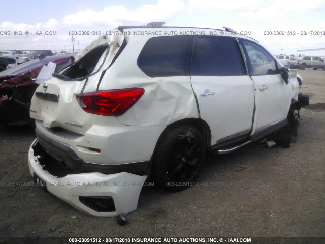 5N1DR2MN0HC675149 - 2017 NISSAN PATHFINDER S/SV/SL/PLATINUM WHITE photo 4