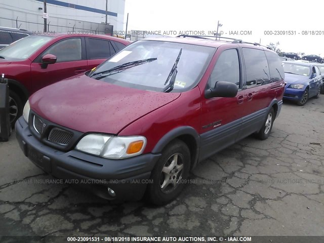 1GMDX03E9VD276290 - 1997 PONTIAC TRANS SPORT  RED photo 2