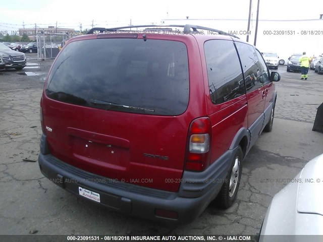 1GMDX03E9VD276290 - 1997 PONTIAC TRANS SPORT  RED photo 4