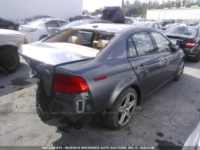 19UUA66215A019914 - 2005 ACURA TL GRAY photo 4