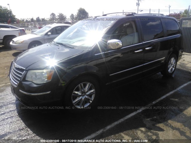 2A8HR64X58R815453 - 2008 CHRYSLER TOWN & COUNTRY LIMITED BLACK photo 2