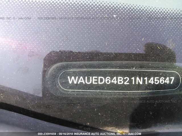 WAUED64B21N145647 - 2001 AUDI A6 2.7T QUATTRO BLACK photo 9