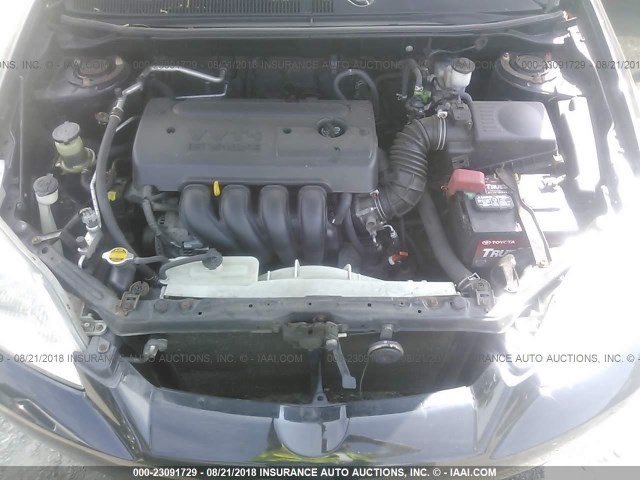 2T1KR32E75C365362 - 2005 TOYOTA COROLLA MATRIX XR BLACK photo 10