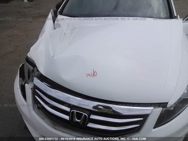 1HGCP2F89CA179494 - 2012 HONDA ACCORD EXL WHITE photo 10