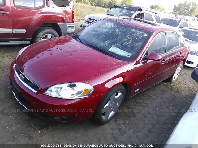 2G1WD58C779259247 - 2007 CHEVROLET IMPALA SUPER SPORT RED photo 2