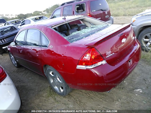 2G1WD58C779259247 - 2007 CHEVROLET IMPALA SUPER SPORT RED photo 3