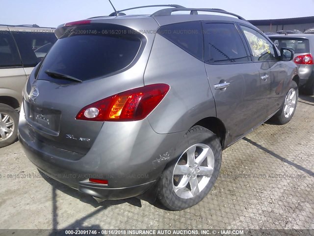 JN8AZ18W49W116888 - 2009 NISSAN MURANO S/SL/LE GRAY photo 4