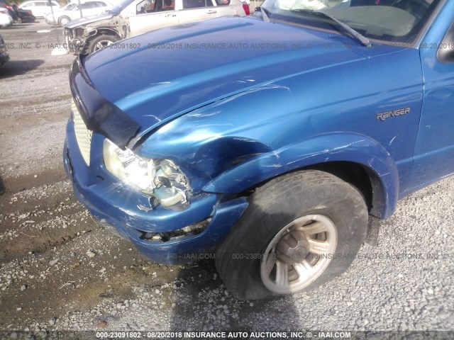 1FTYR14U92TA06845 - 2002 FORD RANGER SUPER CAB BLUE photo 6