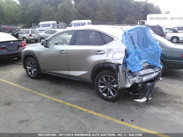 JTJBARBZ8H2108997 - 2017 LEXUS NX 200T/BASE/F SPORT GRAY photo 3