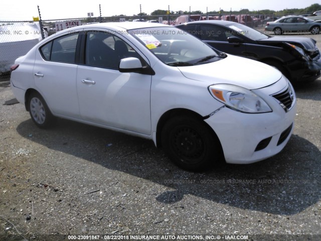 3N1CN7AP1CL897553 - 2012 NISSAN VERSA S/SV/SL WHITE photo 1