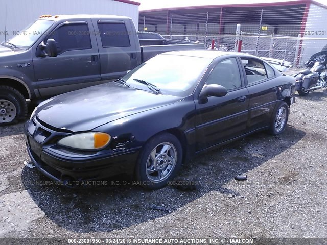 1G2NW52E73M729219 - 2003 PONTIAC GRAND AM GT BLACK photo 2