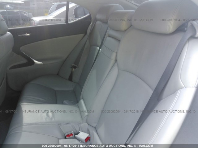 JTHBE262265003460 - 2006 LEXUS IS 350 WHITE photo 8