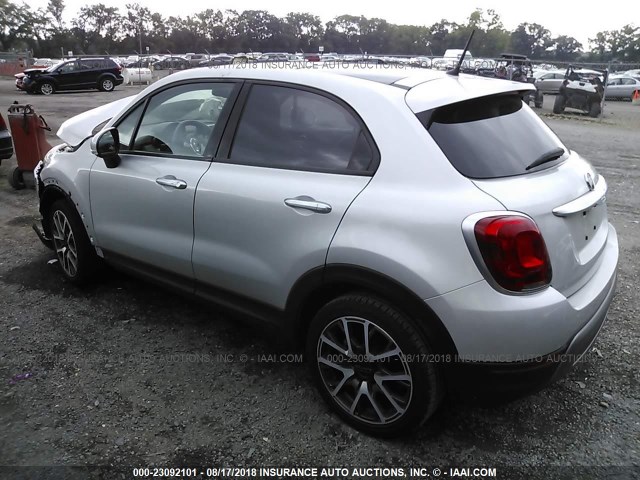 ZFBCFXET4GP382559 - 2016 FIAT 500X TREKKING PLUS SILVER photo 3