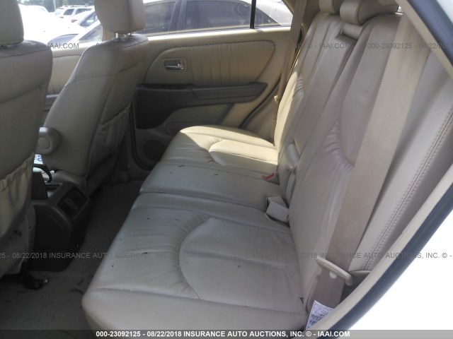 JTJGF10U420148125 - 2002 LEXUS RX 300 WHITE photo 8