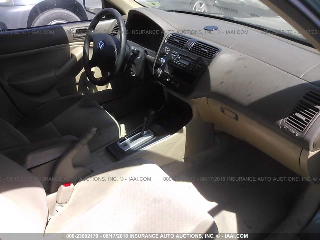 2HGES16374H643911 - 2004 HONDA CIVIC DX VP 绿色 照片 5