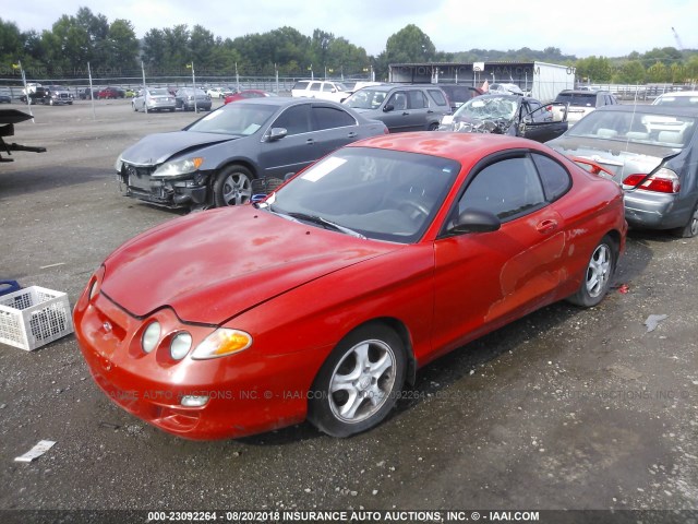 KMHJG25F6YU176463 - 2000 HYUNDAI TIBURON RED photo 2