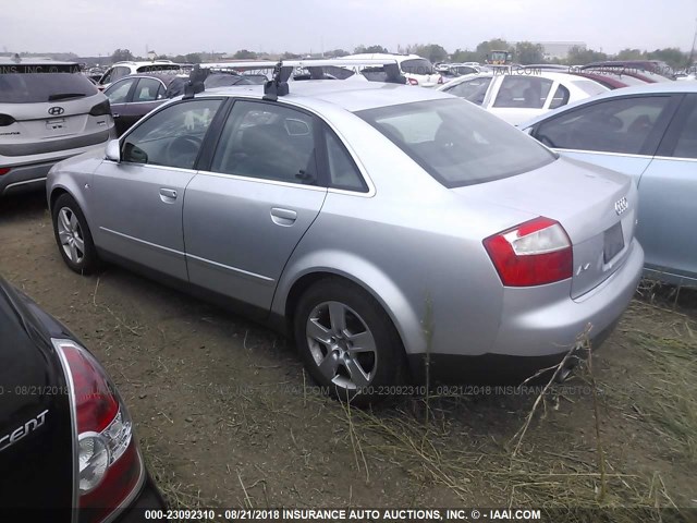 WAULT68E32A159046 - 2002 AUDI A4 3.0 QUATTRO SILVER photo 3