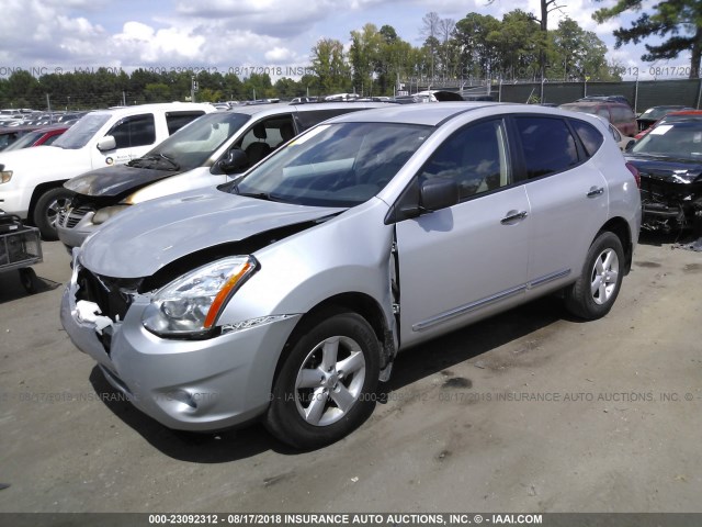 JN8AS5MTXCW608470 - 2012 NISSAN ROGUE S/SV SILVER photo 2
