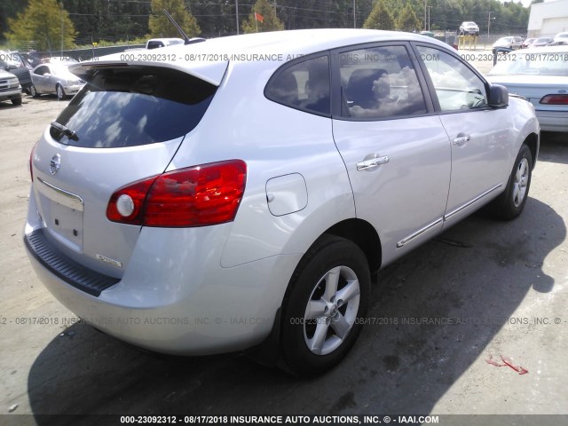 JN8AS5MTXCW608470 - 2012 NISSAN ROGUE S/SV SILVER photo 4
