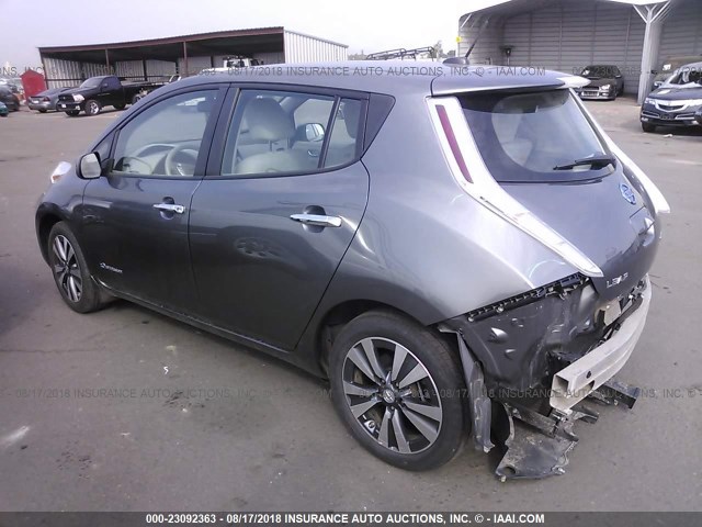 1N4AZ0CP0FC324291 - 2015 NISSAN LEAF S/SV/SL GRAY photo 3