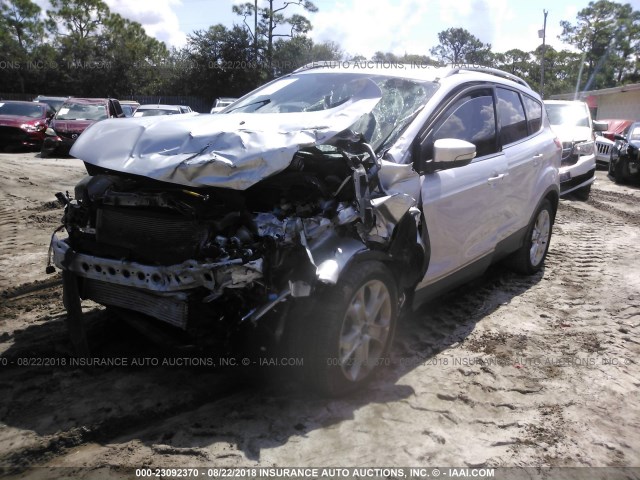 1FMCU0J94EUC81875 - 2014 FORD ESCAPE TITANIUM SILVER photo 2