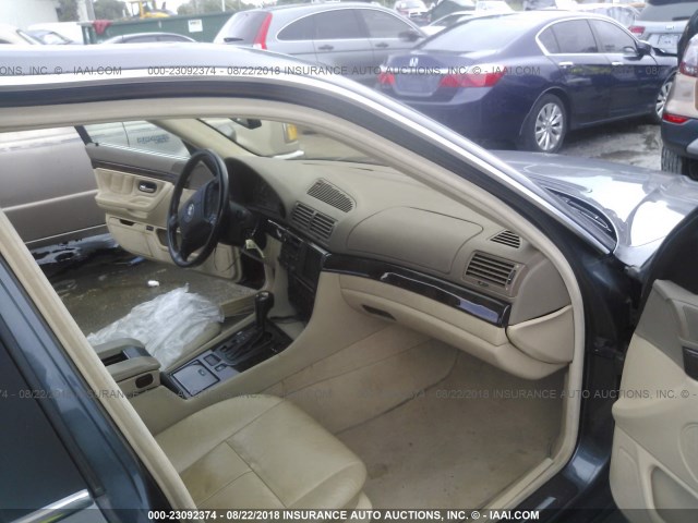 WBAGG8346YDN80542 - 2000 BMW 740 I AUTOMATIC BLUE photo 5