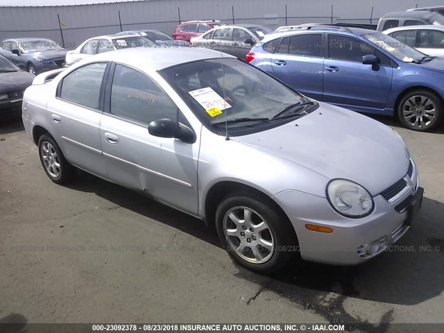 1B3ES56C55D149455 - 2005 DODGE NEON SXT SILVER photo 1