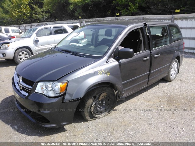 2C4RDGBGXFR512832 - 2015 DODGE GRAND CARAVAN SE BLACK photo 2