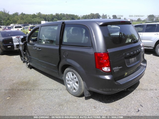 2C4RDGBGXFR512832 - 2015 DODGE GRAND CARAVAN SE BLACK photo 3