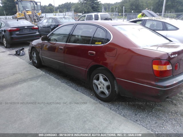 JT8BH68X9Y0026323 - 2000 LEXUS GS 400 RED photo 3