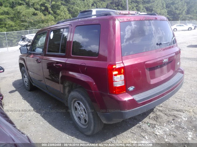 1C4NJPFB1CD727889 - 2012 JEEP PATRIOT LATITUDE RED photo 3