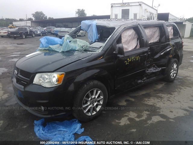 2D4RN7DG6BR743153 - 2011 DODGE GRAND CARAVAN R/T BLACK photo 2