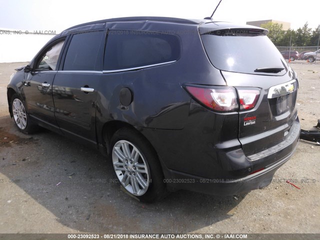 1GNKRGKD3FJ308314 - 2015 CHEVROLET TRAVERSE LT GRAY photo 3