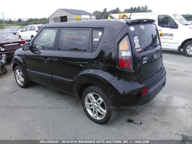 KNDJT2A20B7730511 - 2011 KIA SOUL +/!/SPORT BLACK photo 3