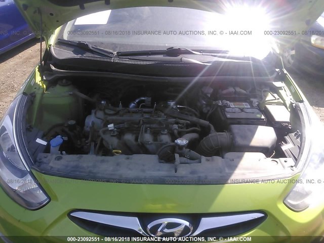 KMHCU5AE5CU045291 - 2012 HYUNDAI ACCENT GLS/GS/SE GREEN photo 6