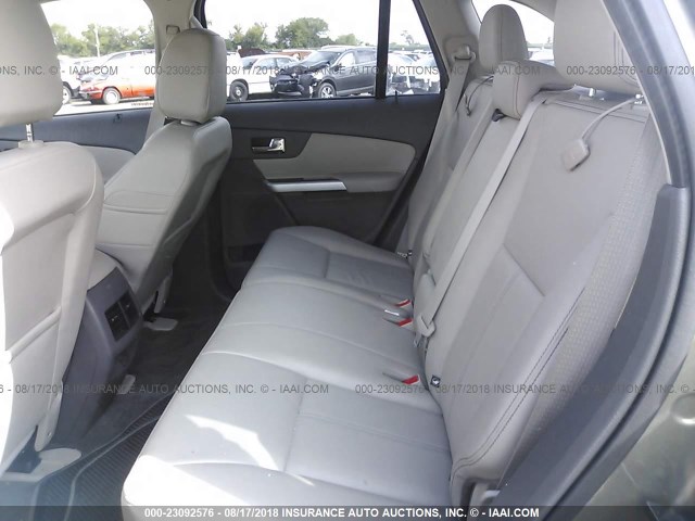 2FMDK3JC5EBB74816 - 2014 FORD EDGE SEL GRAY photo 8