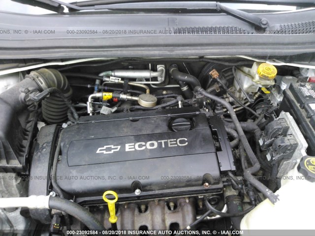 1G1JA6SH4C4164056 - 2012 CHEVROLET SONIC LS WHITE photo 10